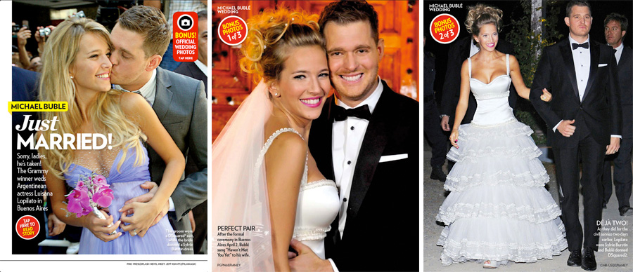 Michael Buble Luisana Lopilato Wedding Photos
