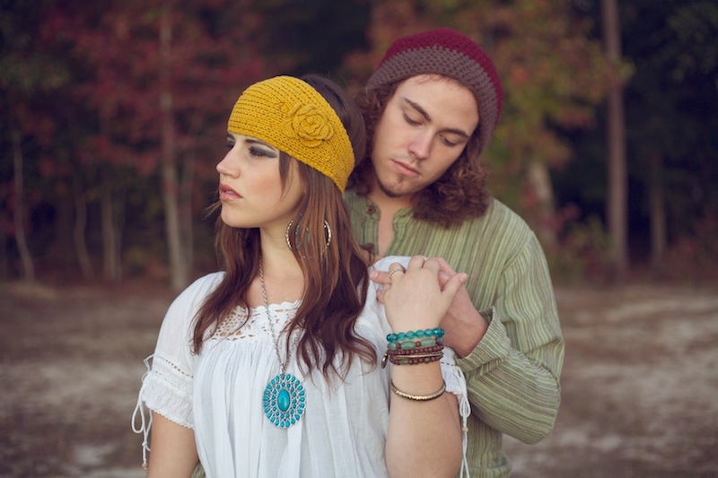 bohemian hippie engagement photos best raleigh engagement photographer