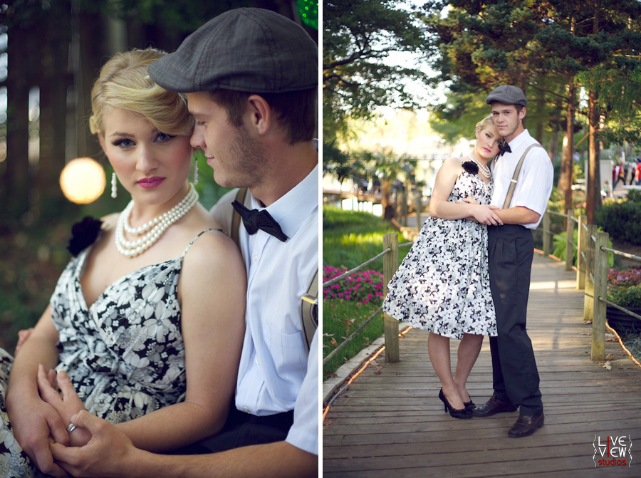 vintage engagement photography