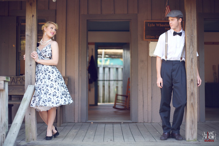 retro couple at state fair, live view studios
