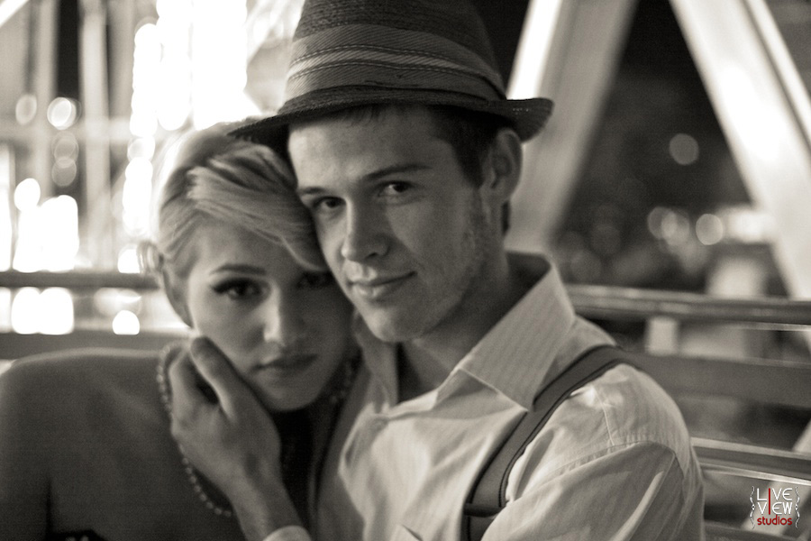 vintage couple, engagement photos
