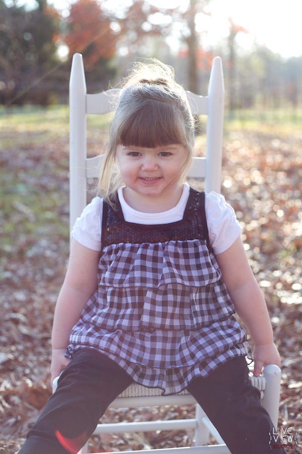 cute girl on chair, cloer vineyards apex nc
