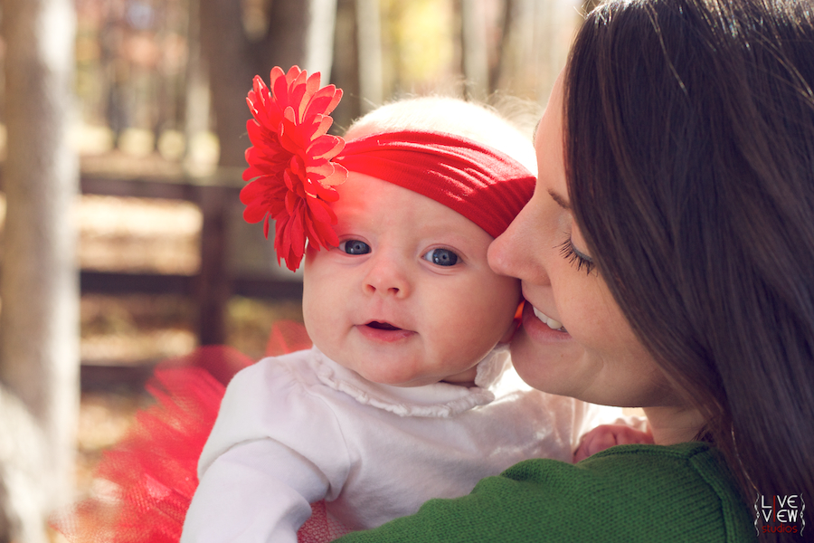 mother kissing baby, apex nc family photos