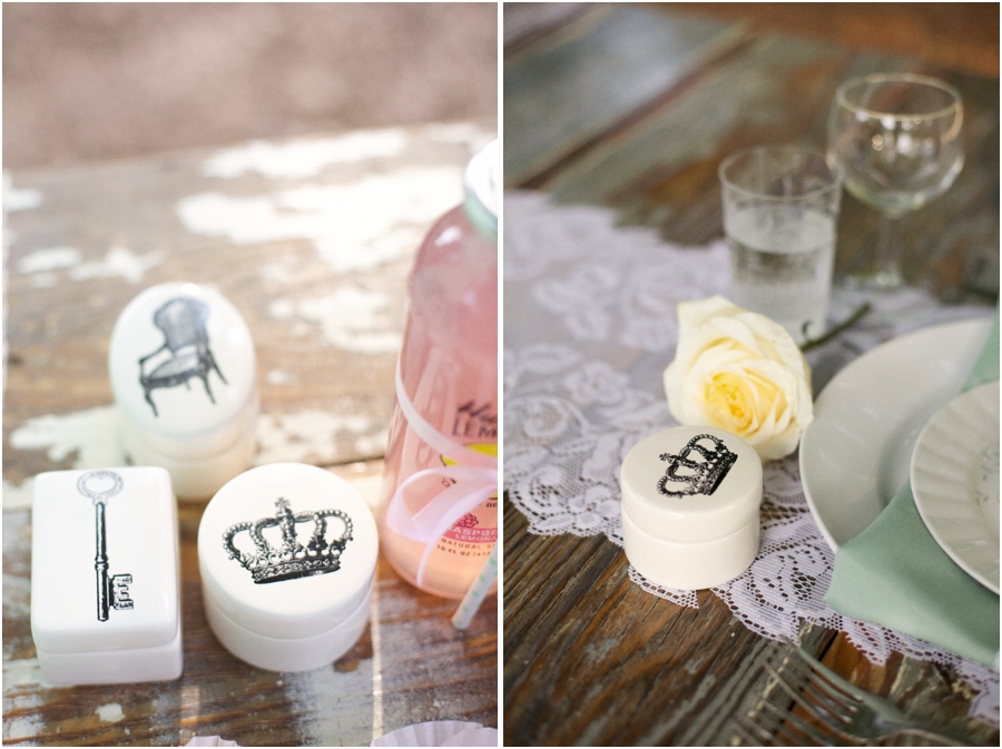 vintage style trinket boxes, southern bridal luncheon, rustic wedding photographers