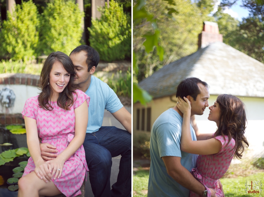 cute couple at reynolda gardens, winston salem NC