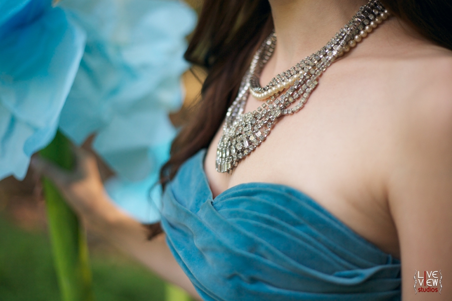 vintage bridal jewlery, pearl and rhinestone layered necklace
