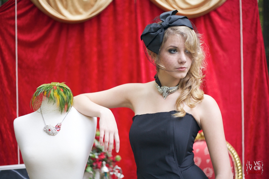 custom vintage jewelry by oh so curio, hair and make up by michelle clark