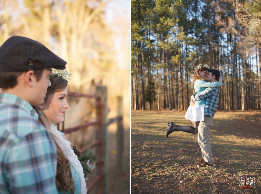 romantic winter engagement photography