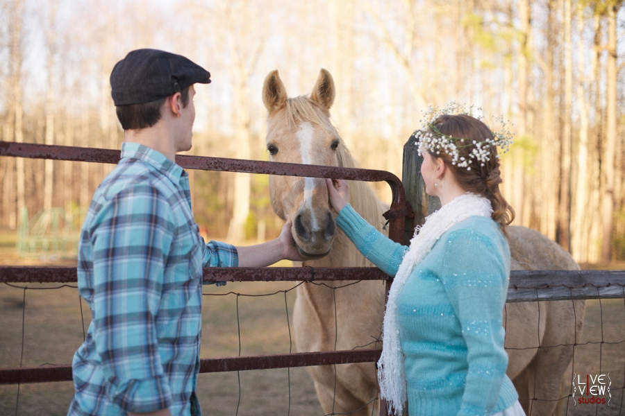 vintage inspired engagement photography