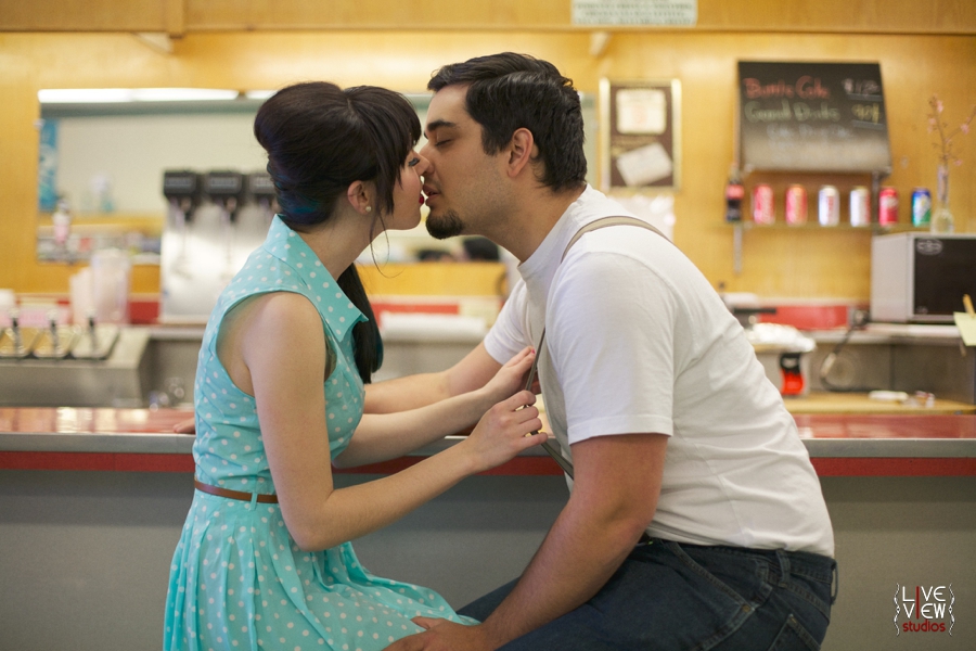 romantic couple's portraits, valentine's day engagement photography