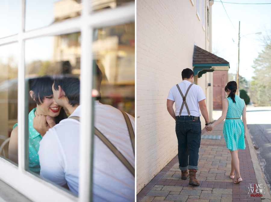 romantic southern engagement photography