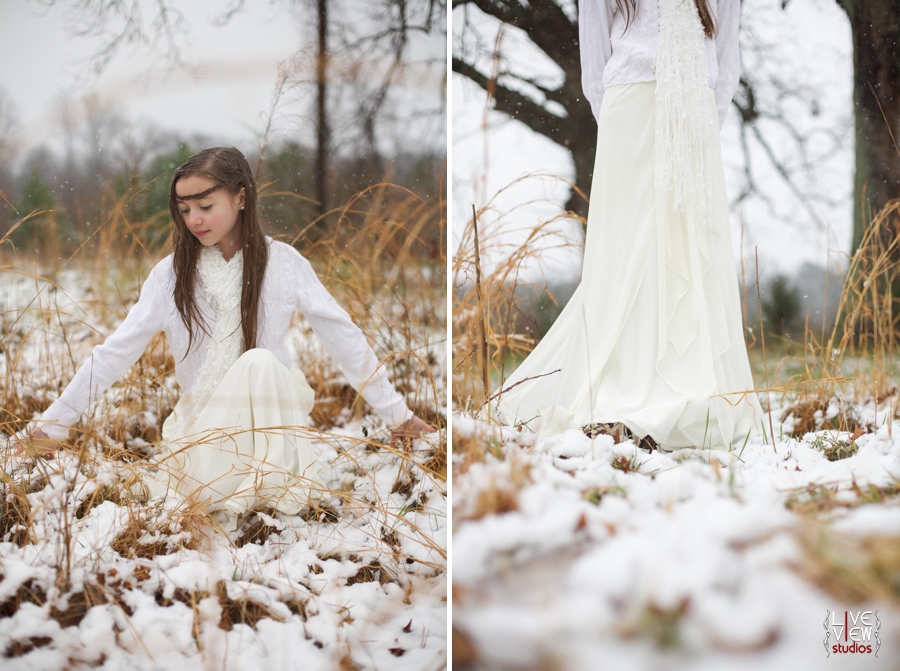 snow princess theme for children's portraits, ethereal family photography