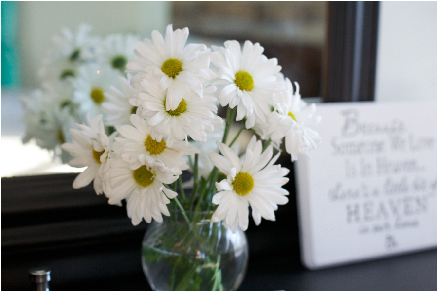 beautiful fresh flowers on vintage dresser, rustic interior decorating ideas