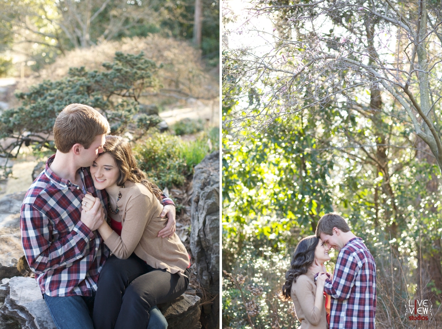 outdoor couple's portrait photography, duke gardens engagement photographers, raleigh nc