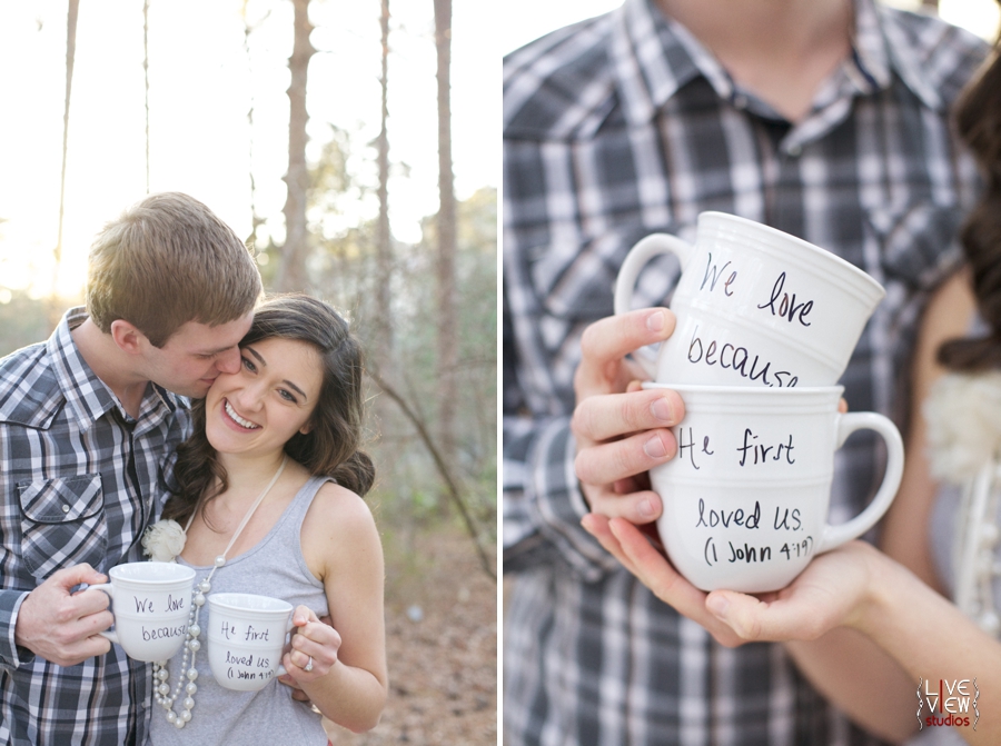 we love because he first loved us - 1 John 4:19, cute couple's photography