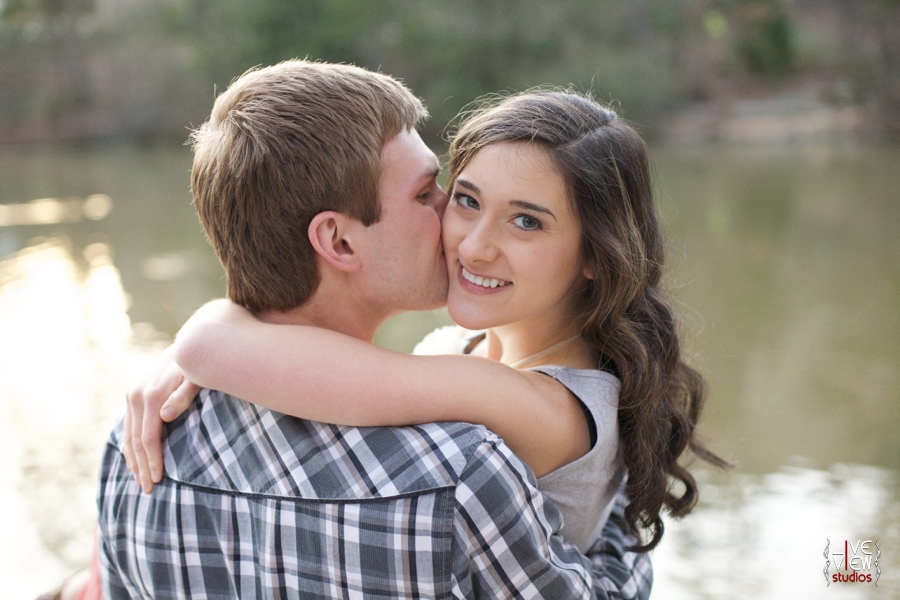 romantic lakeside engagement photography, raleigh nc