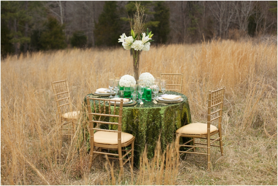 emerald wedding color schemes, beautiful reception table settings