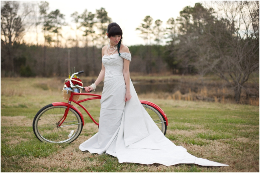 bright bridal colors, vintage inspired bridal portraits