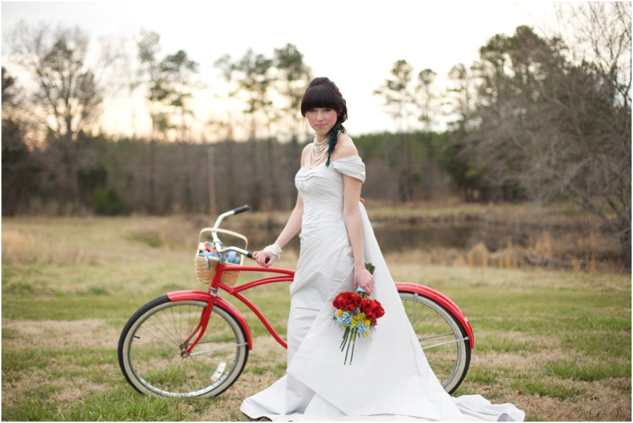 bright wedding colors, modern vintage bridal portraits