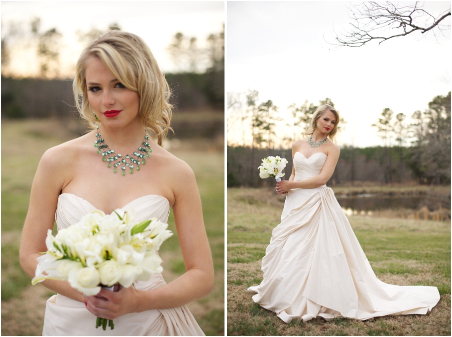 north carolina bridal portrait photographers, beautiful strapless wedding dresses
