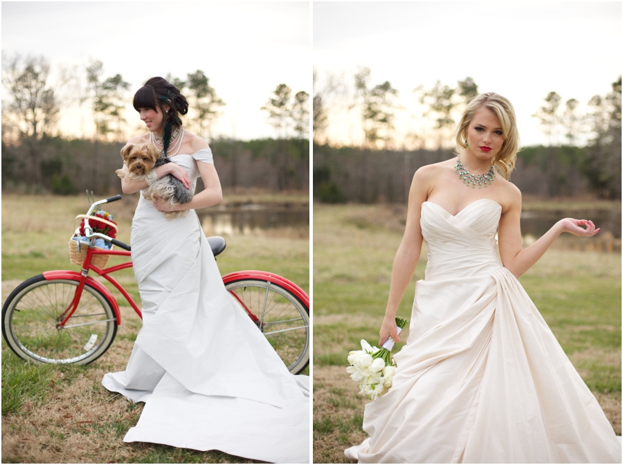 romona keveza couture wedding gowns, modern vintage bridal portrait photography, raleigh nc