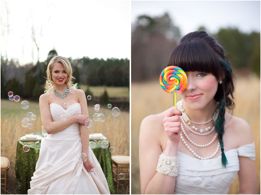 alternative wedding themes, fun bridal portraits