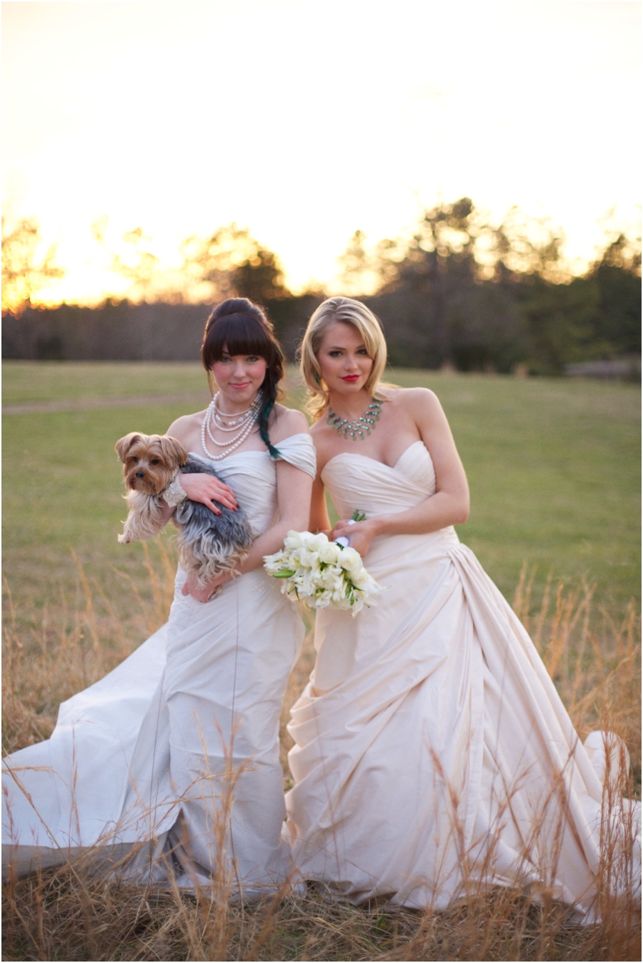 romona keveza couture wedding dresses, sunset portrait photography, raleigh nc