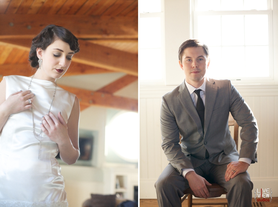 1920s inspired wedding photography, bride and groom's portraits