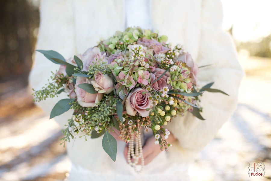 beautiful blush pink bridal bouquet with pearl accents from embellished blooms, raleigh nc wedding photographers