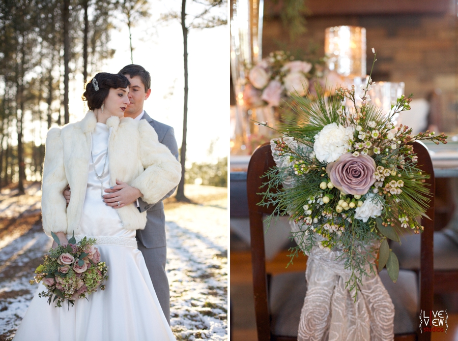 beautiful wedding portraits, 20's winter wedding inspiration, raleigh nc wedding photographers