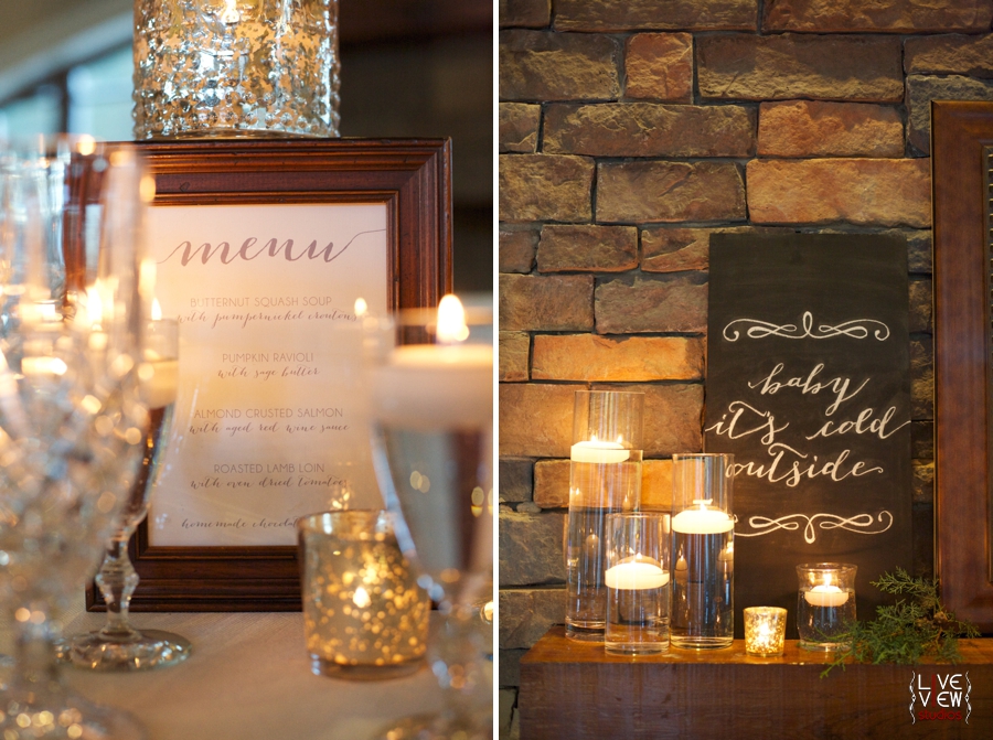 reception menu, winter wedding reception, raleigh nc wedding photographers