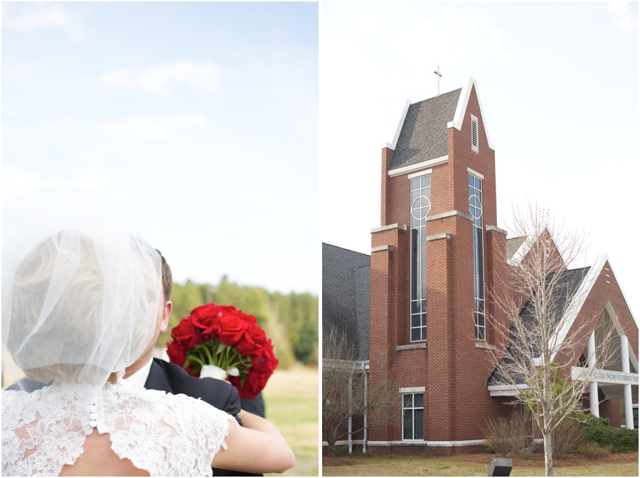 southern vintage wedding photographers, fuquay varina methodist church