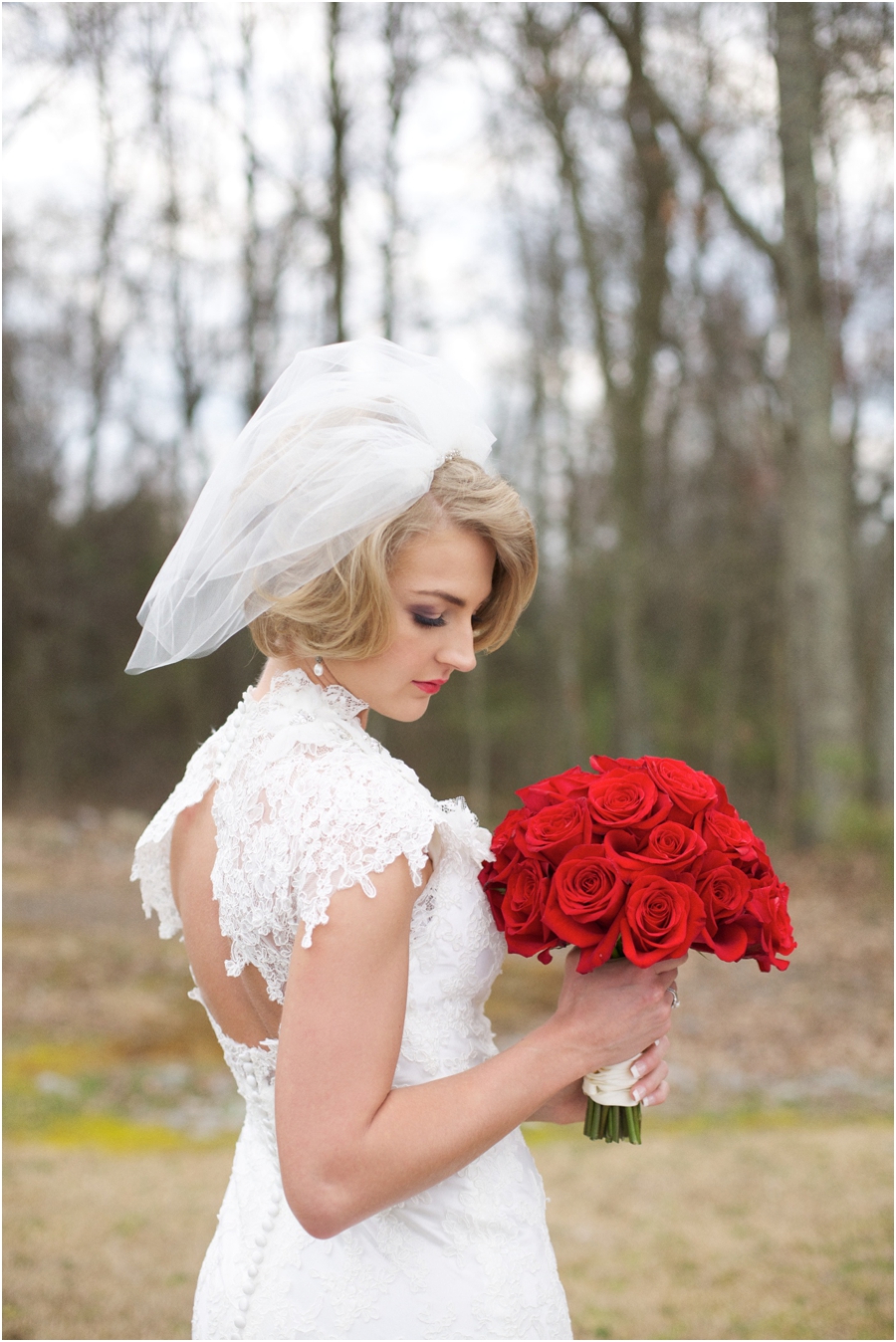 vintage bridal portrait photography, raleigh nc