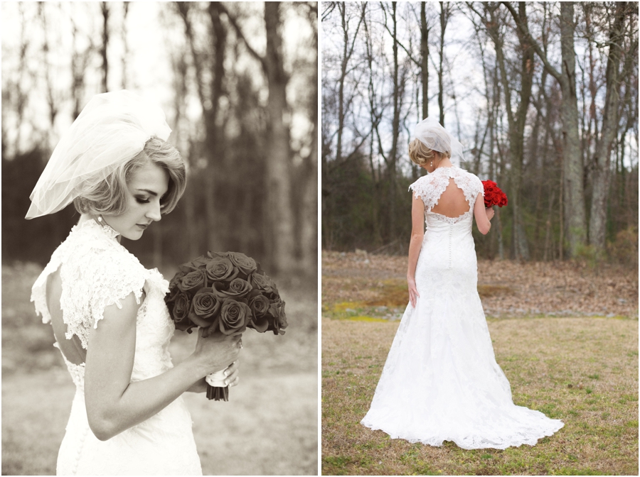 black and white bridal photography, southern wedding photographers 