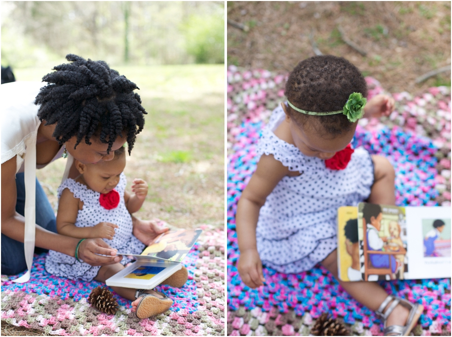 mother with her baby girl at a park, outdoor family photography
