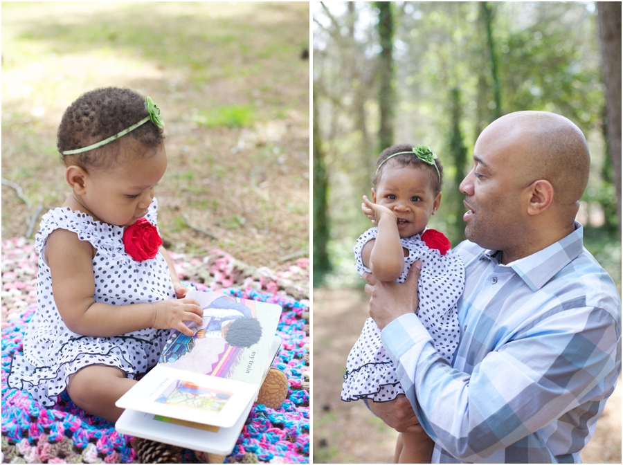 cute baby girl with her daddy, southern family photography
