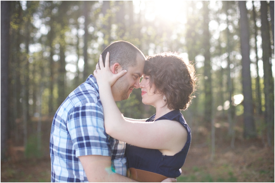 sunlit engagement portraits, southern engagement photographers