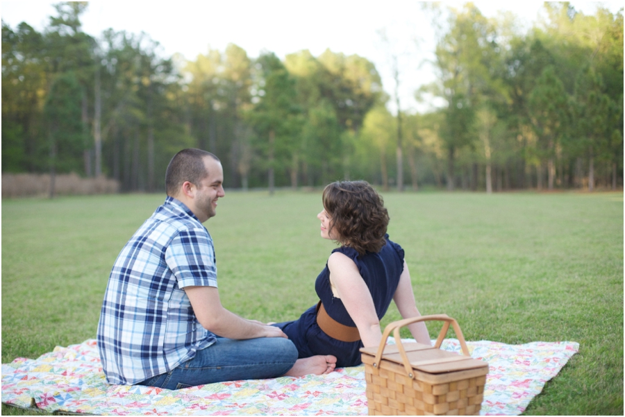 romantic picnic engagement photography