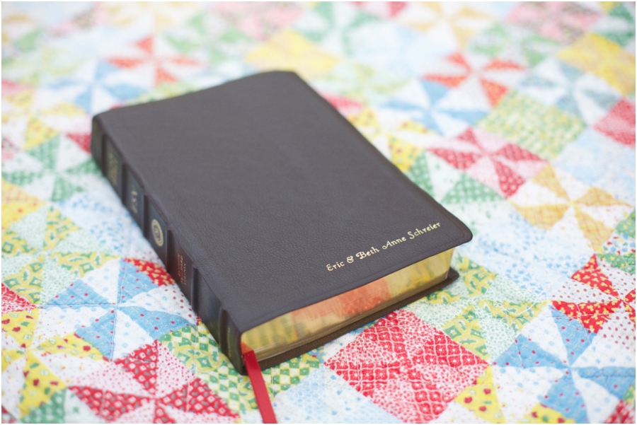 bible with couple's names, engagement gift ideas