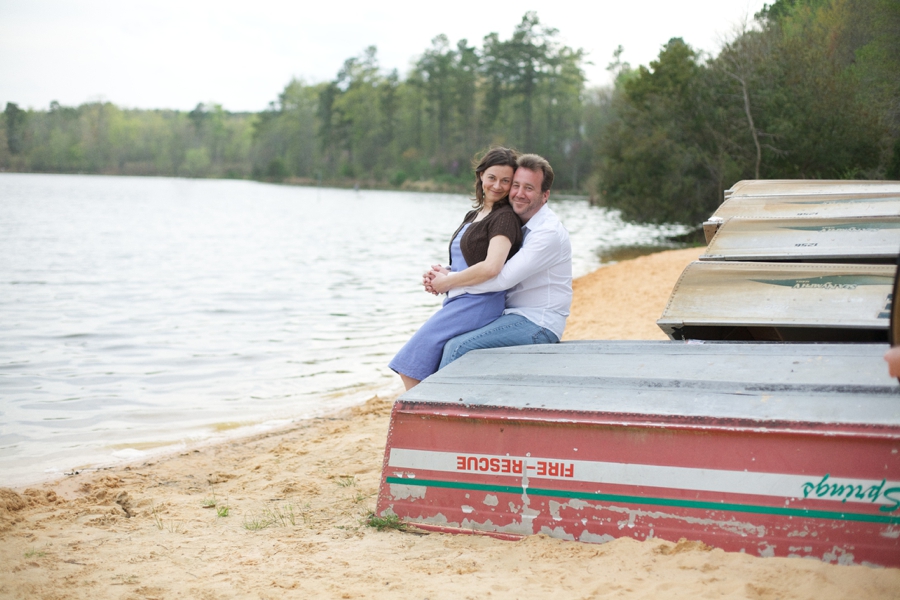 lakeside engagement photography