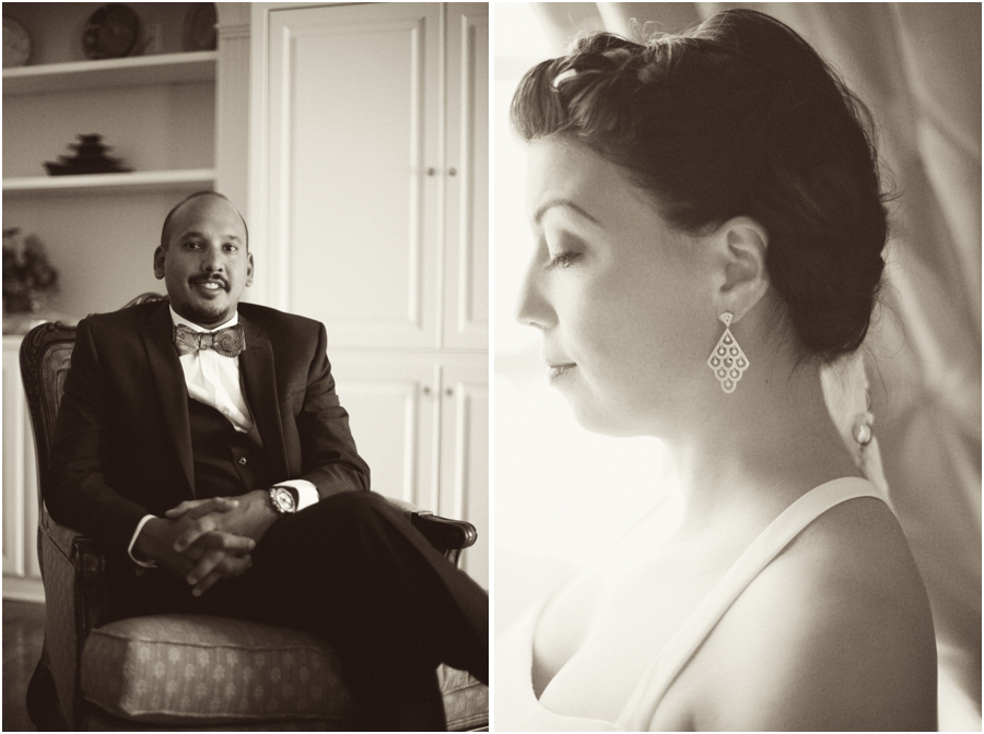 bride and groom's portraits, southern rustic wedding photographers