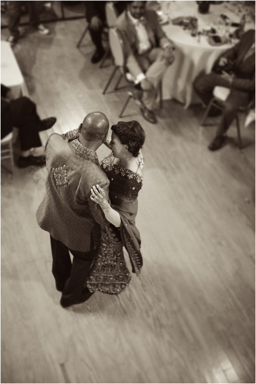 romantic vintage wedding portraits, bride and groom dancing at the reception
