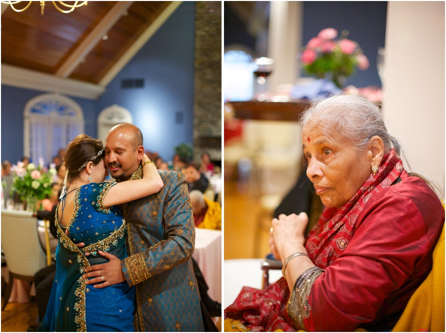 bride and groom dancing at wedding reception, multicultural wedding photography
