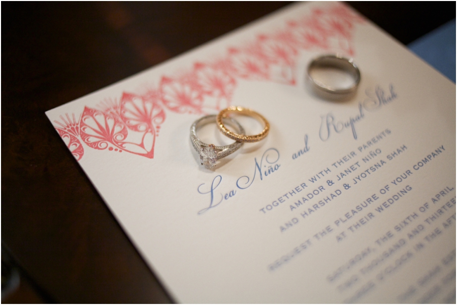 bride and groom's wedding bands on wedding invitation, ring shot ideas