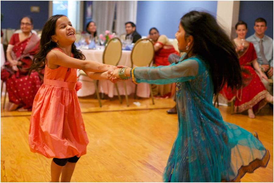 little girls dancing at wedding reception, southern wedding photographers