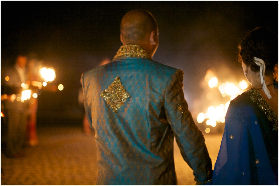 fun sparkler exit, multicultural wedding photography