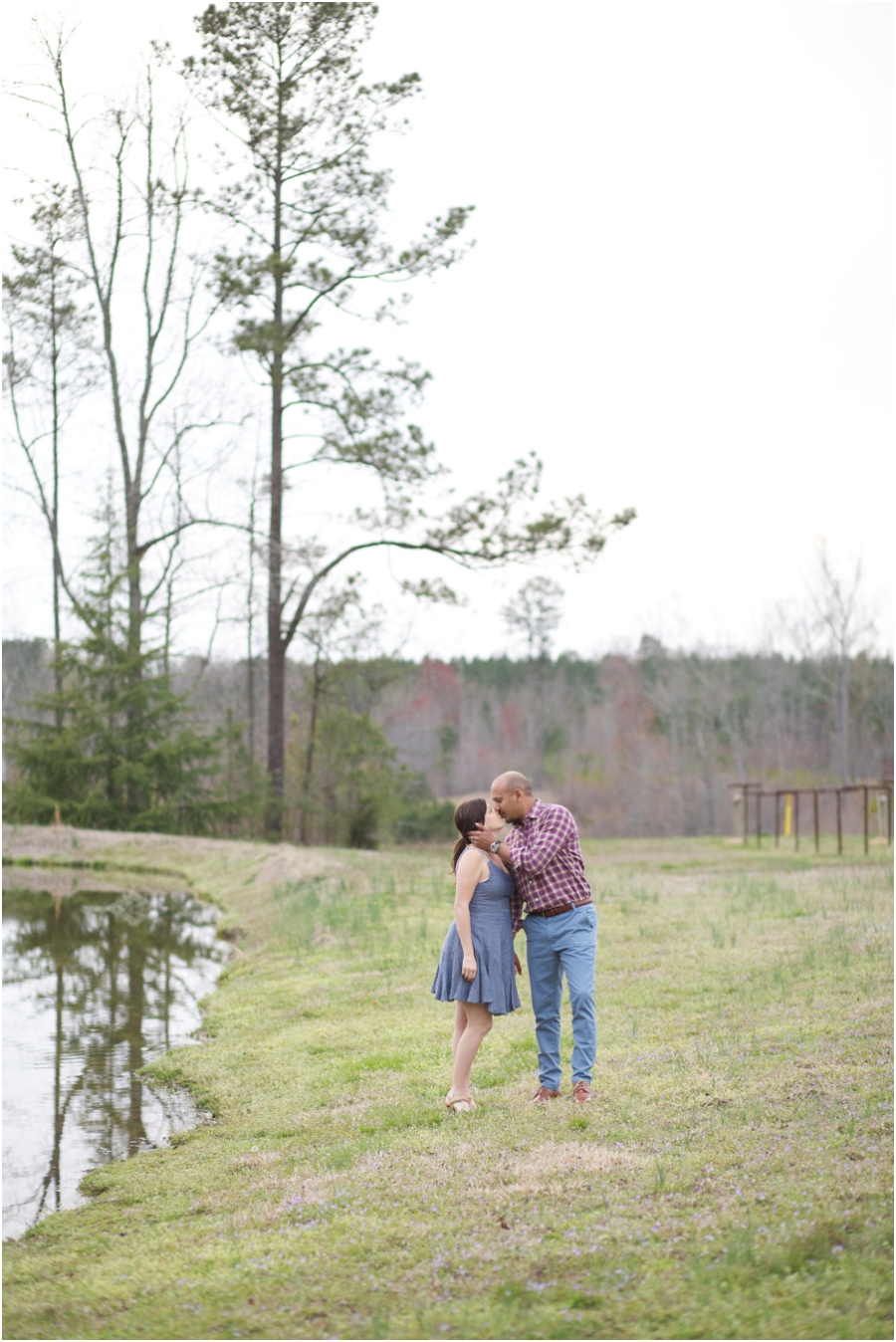 romantic lakeside engagement photography, raleigh nc