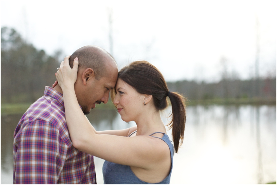 romantic couple's portraits, raleigh nc engagement photographers