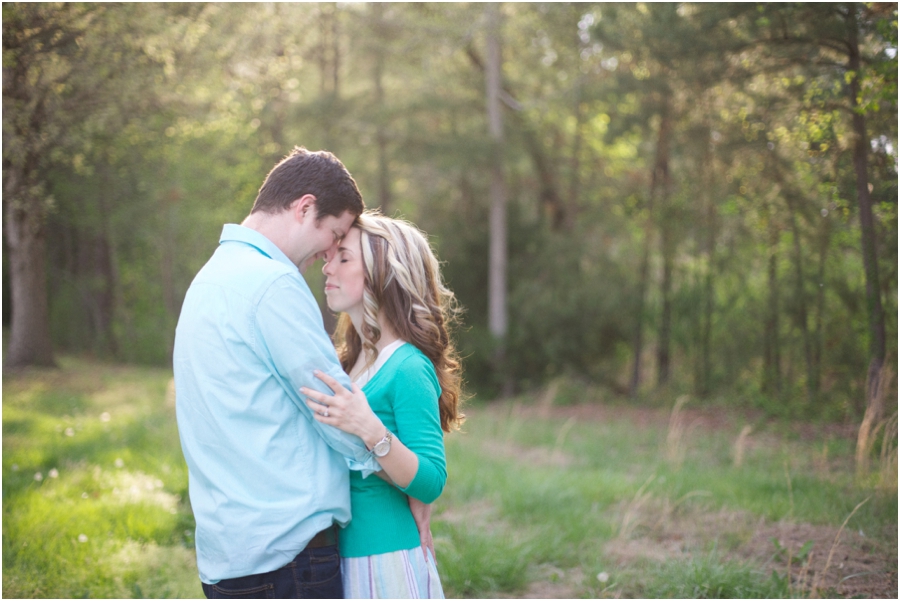 romantic garden engagement photography