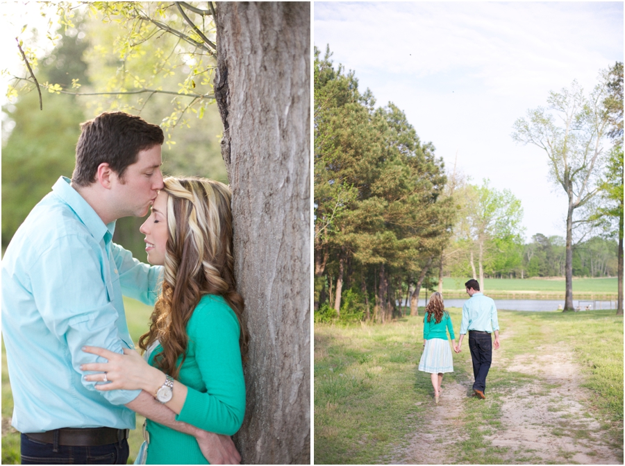 romantic spring engagement photography, southern couples photographers